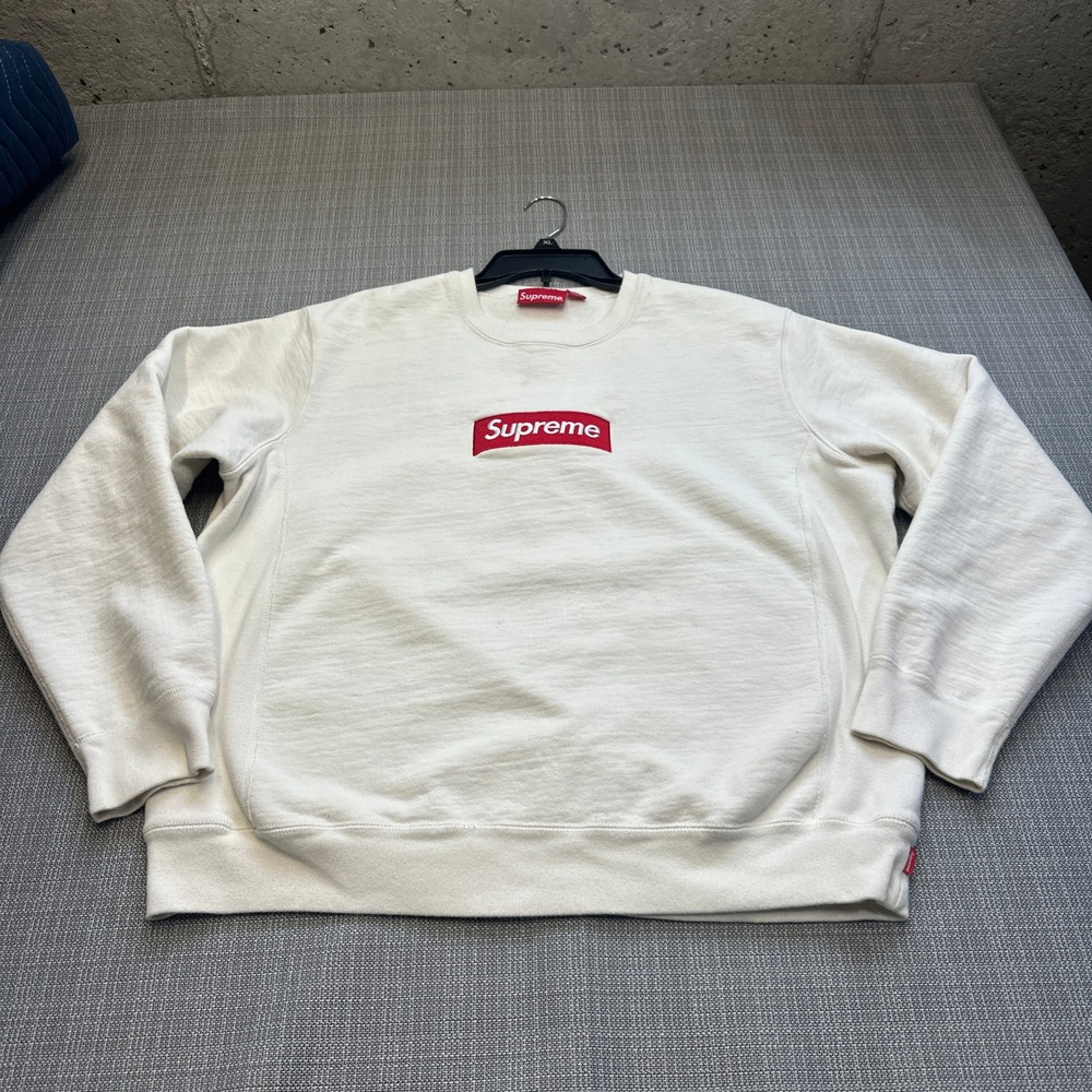 Supreme Box Logo Crewneck Sweatshirt Mens Large Redo Logo Pullover Heavyweight *